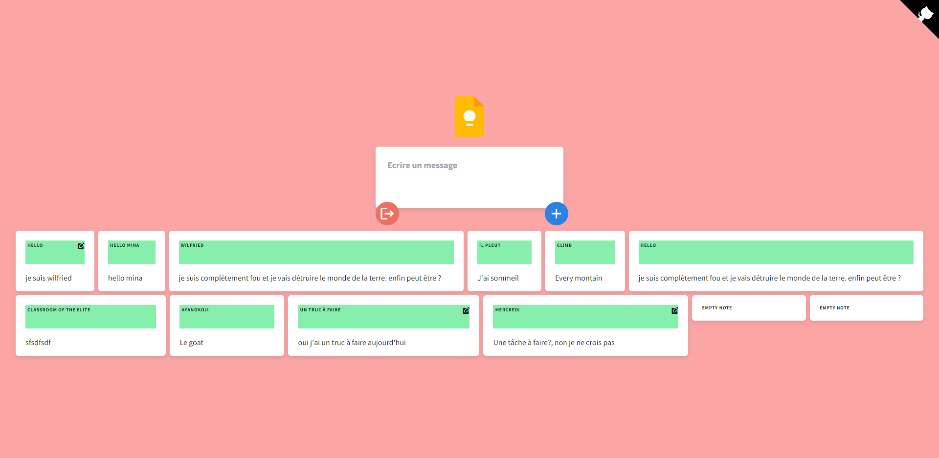 Google Keep Clone